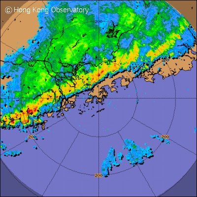 2005年5月6日2時的雷達圖像